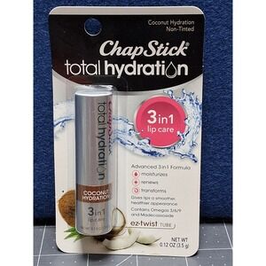 ChapStick Total Hydration Lip Balm Coconut Hydration Non Tinted 3 in 1 Lip Care
